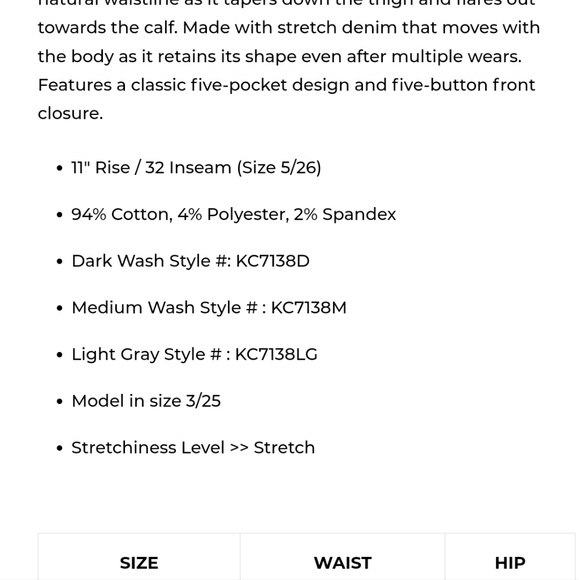 KanCan Jeans Size 5/26 - Picture 7 of 7